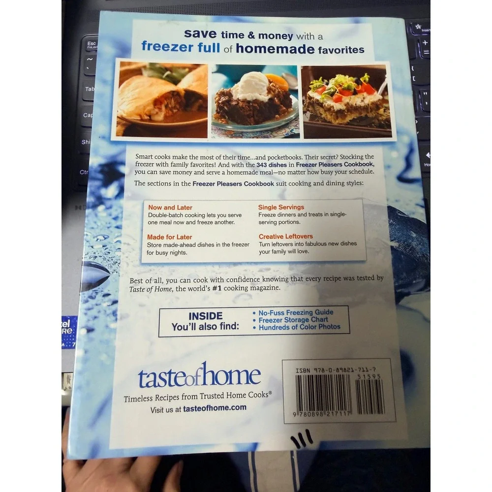 Taste of Home Freezer Pleasers‎ Cookbook 343 Make Ahead Recipes Softcover
